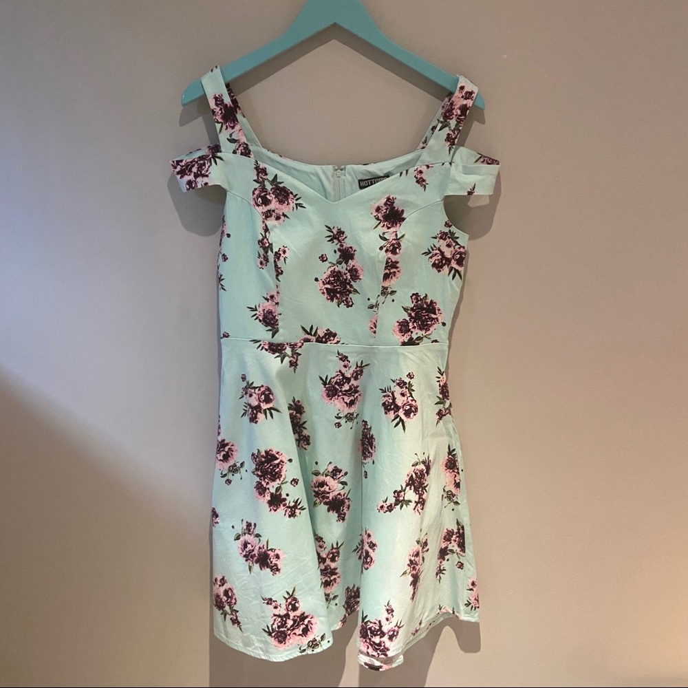Floral Off-Shoulder Flare Dress